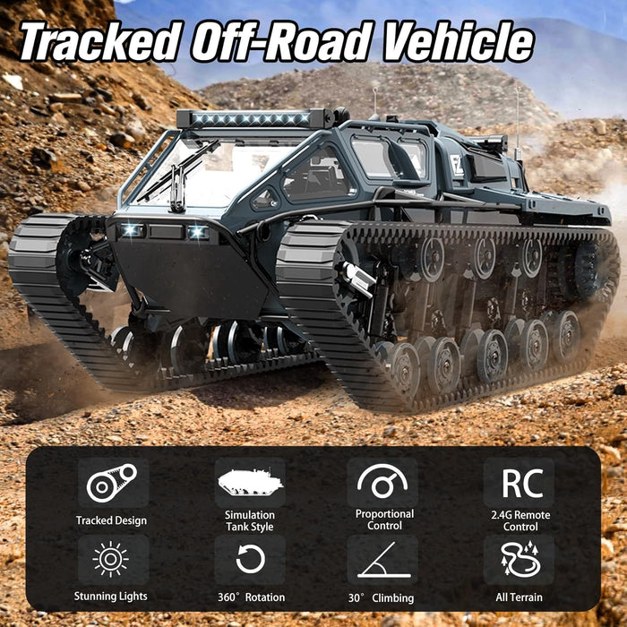 Ripsaw 1:16 Scale RC High Speed Tank Crawler with 2.4Ghz Remote Control Off - Road RC Tracked Military Vehicle with Dual Batteries for Kids and Adults - Monsta Online