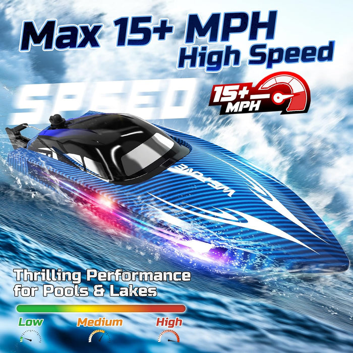 Fury: High Speed 15 MPH RC Speed Boat for Kids and Adults with Dual Batteries - Monsta Online