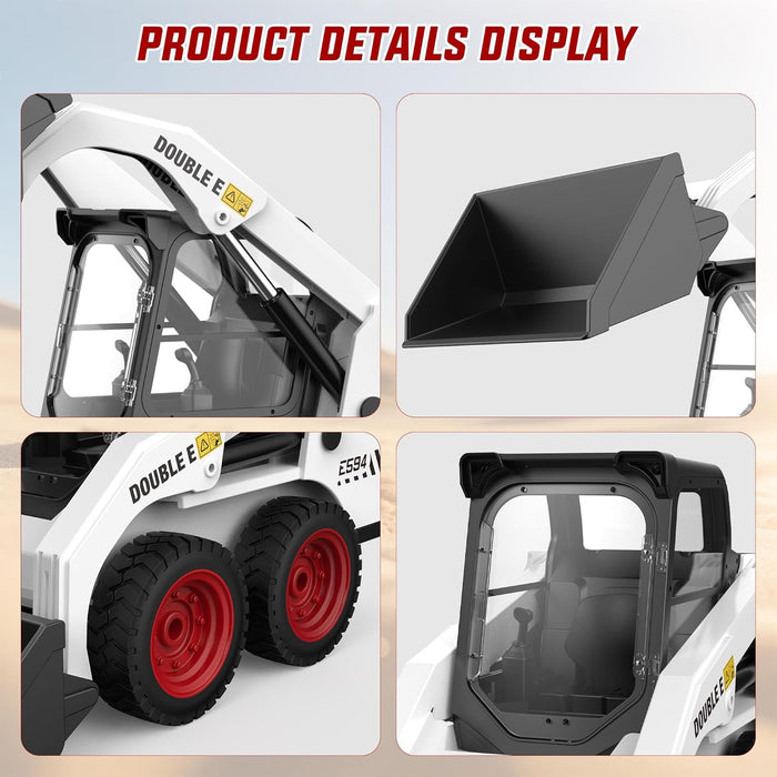 RC Skid Steer Loader Toy 1:14 Scale - Remote Control Front Loader with Lights & Sounds (Gift for Kids) - Monsta Online