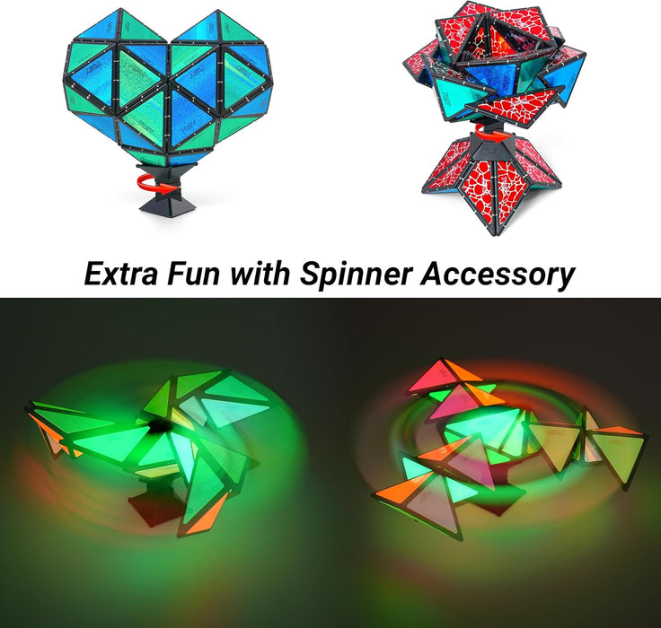 Monsta Magnet Pyramid Stones Set: 14pc Magnetic STEM Puzzle & Fidget Toy with 243 Rare Earth Magnets - Monsta Online