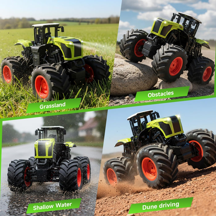 1:16 Remote Control Monster Truck Tractor Toy with Lights & Sound – 2.4GHz RC Farm Vehicle for Kids - Monsta Online