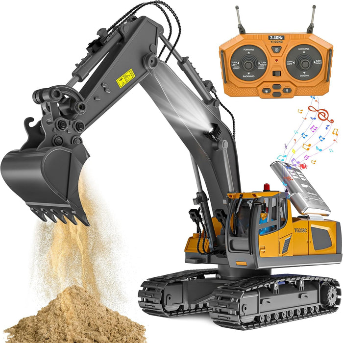 Ultimate 4 - in - 1 Metal RC Construction Fleet - Excavator, Truck, Dozer & Loader - 2.4GHz Remote Control Toy for Kids - Monsta Online