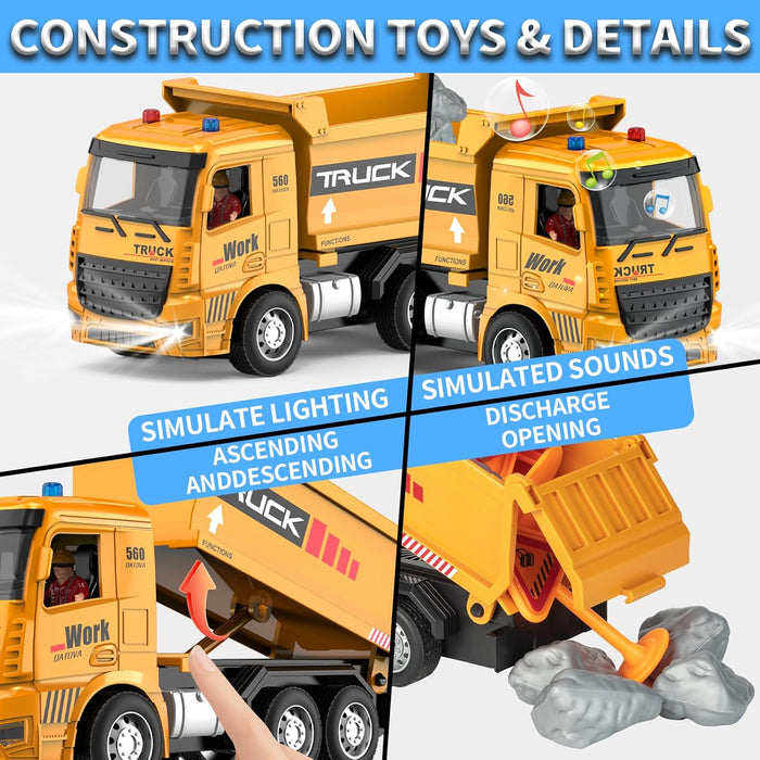 Ultimate 2 - in - 1 RC Construction Set - Excavator & Dump Truck - 1:20 Scale Remote Control Toy with Lights, Sounds & Dual Batteries - Monsta Online