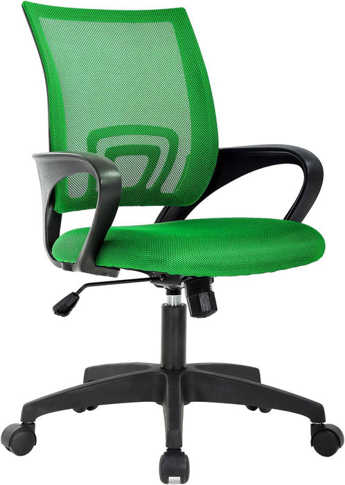 Ergonomic Mesh Office Chair with Lumbar Support – Adjustable Mid - Back Swivel Desk Chair with Wheels (7 Colors Available) - Monsta Online