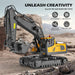Ultimate 4 - in - 1 Metal RC Construction Fleet - Excavator, Truck, Dozer & Loader - 2.4GHz Remote Control Toy for Kids - Monsta Online
