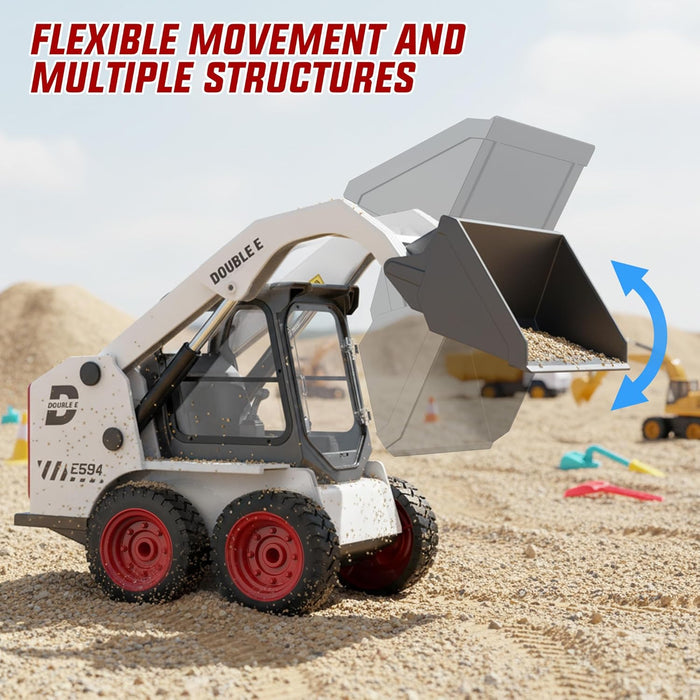 RC Skid Steer Loader Toy 1:14 Scale - Remote Control Front Loader with Lights & Sounds (Gift for Kids) - Monsta Online