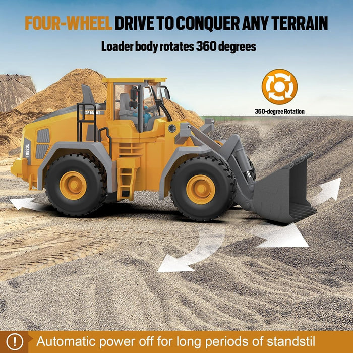 Ultimate 4 - in - 1 Metal RC Construction Fleet - Excavator, Truck, Dozer & Loader - 2.4GHz Remote Control Toy for Kids - Monsta Online