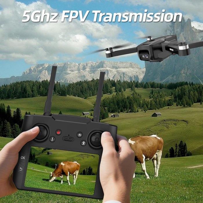 Professional 4K GPS Drone with EIS Camera & 4.5" FPV Screen - Foldable, Auto Return, Follow Me, 32GB SD Card - Monsta Online