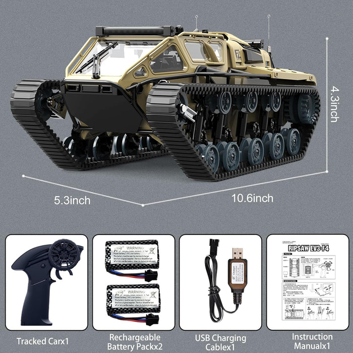 Ripsaw 1:16 Scale RC High Speed Tank Crawler with 2.4Ghz Remote Control Off - Road RC Tracked Military Vehicle with Dual Batteries for Kids and Adults - Monsta Online