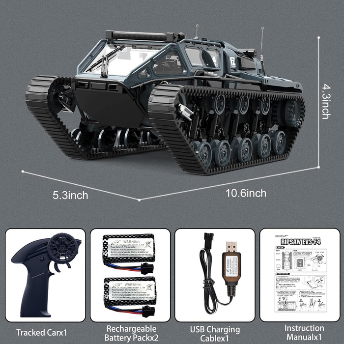 Ripsaw 1:16 Scale RC High Speed Tank Crawler with 2.4Ghz Remote Control Off - Road RC Tracked Military Vehicle with Dual Batteries for Kids and Adults - Monsta Online