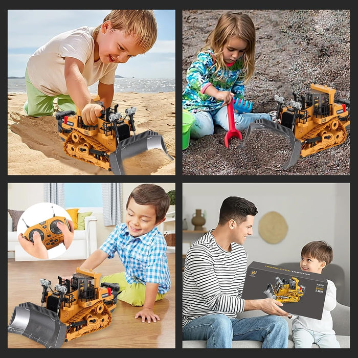 Ultimate 4 - in - 1 Metal RC Construction Fleet - Excavator, Truck, Dozer & Loader - 2.4GHz Remote Control Toy for Kids - Monsta Online