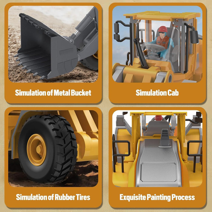 Ultimate 4 - in - 1 Metal RC Construction Fleet - Excavator, Truck, Dozer & Loader - 2.4GHz Remote Control Toy for Kids - Monsta Online