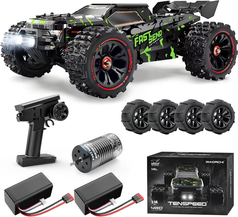 1:14 Brushless RC Truggy for Adults 50+ MPH - 4x4 Off - Road With Dual Batteries - Monsta Online