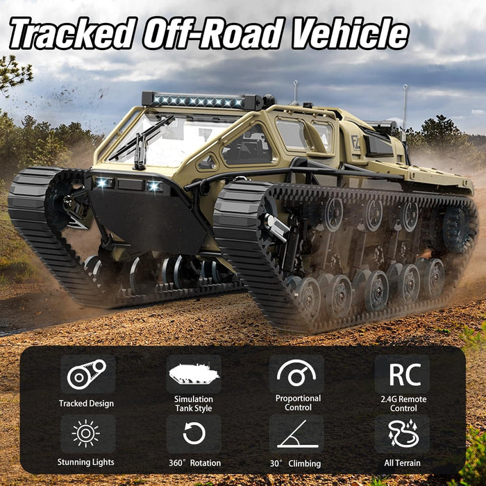 Ripsaw 1:16 Scale RC High Speed Tank Crawler with 2.4Ghz Remote Control Off - Road RC Tracked Military Vehicle with Dual Batteries for Kids and Adults - Monsta Online