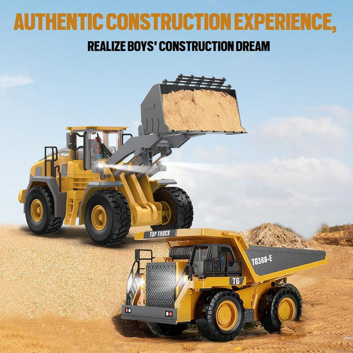 Ultimate 4 - in - 1 Metal RC Construction Fleet - Excavator, Truck, Dozer & Loader - 2.4GHz Remote Control Toy for Kids - Monsta Online
