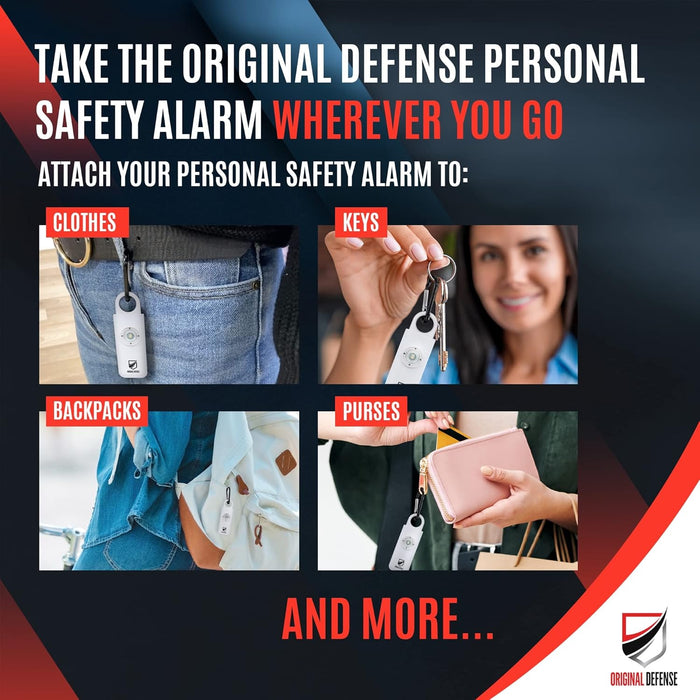 SafeGuard Pro 130dB Personal Safety Alarm with LED Strobe Light - Monsta Online