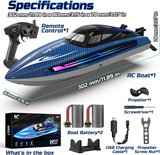 Fury: High Speed 15 MPH RC Speed Boat for Kids and Adults with Dual Batteries - Monsta Online