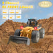 1:18 Scale 4WD RC Front Loader with Lights - 9 Channel Toy Tractor with Dual Batteries for Kids - Monsta Online
