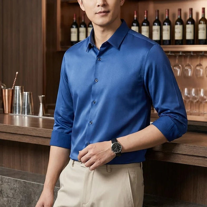 Men's Luxury Casual Silk Shirt – Breathable, Elegant & Versatile for Any Occasion - Monsta Online