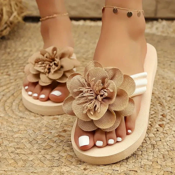 Amara Floral Slide Sandals for Women – Cushioned Mid - Heel Slip - On for Everyday Comfort & Style - Monsta Online