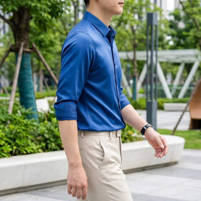 Men's Luxury Casual Silk Shirt – Breathable, Elegant & Versatile for Any Occasion - Monsta Online
