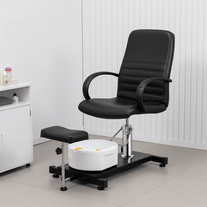 Professional No - plumbing Spa Pedicure Chair with Foot Bath and Rolling Stool - Monsta Online