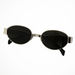 Clarabelle Oval Sunglasses – Women's Slim Metal Frame Dark Tinted Lens Sunglasses - Monsta Online
