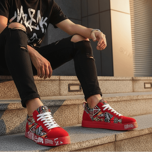 Men's Casual Platform Sneakers – Non - Slip Rubber Outsole, Comfortable Everyday Shoes - Monsta Online