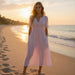 Women's Elegant Boho Midi Dress – Lightweight Flowy Summer Dress - Monsta Online