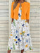 Women's Two - Piece Floral Dress Set – Crop Top & Round Neck Dress for Every Occasion - Monsta Online