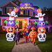 8ft Inflatable Halloween Archway with Pumpkins, Skulls, Ghosts and Bats - Monsta Online
