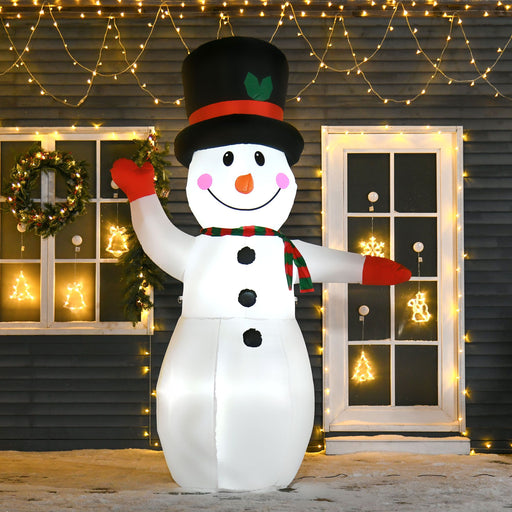 8FT Prelit Inflatable Snowman with LED Lights - Outdoor Christmas Decoration - Monsta Online