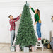 8FT Unlit Artificial Christmas Tree — 1136 Tips, Hinged, Folding Metal Stand - Monsta Online