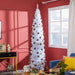 8FT White Pencil Artificial Christmas Tree — 618 Tips, Slim Space - Saving, Plastic Stand, Unlit - Monsta Online