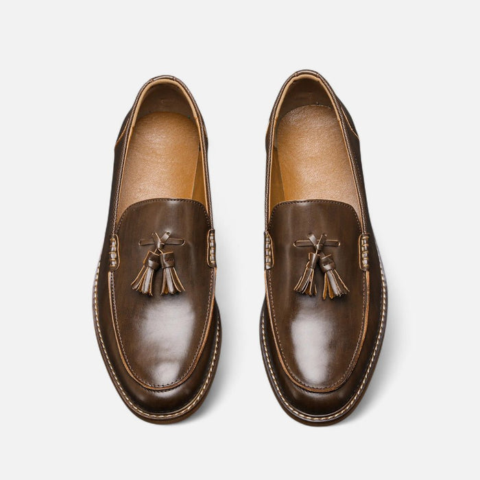 Men's Luxury Leather Loafers – Cushioned Slip - On Dress Shoes for Smart Casual & Formal Wear - Monsta Online