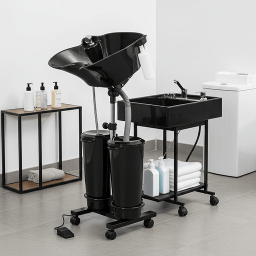 Portable Salon Shampoo Bowl with Electric Pump and Dual Spray Heads - Monsta Online