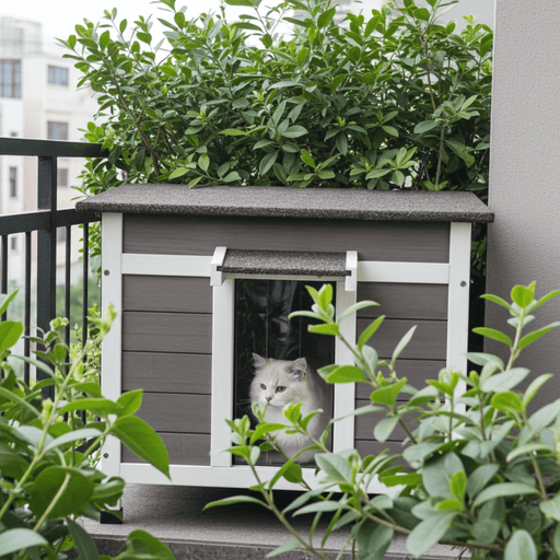 Premium Wooden Outdoor Cat House with Protective Openable Roof and Cozy Window - Monsta Online