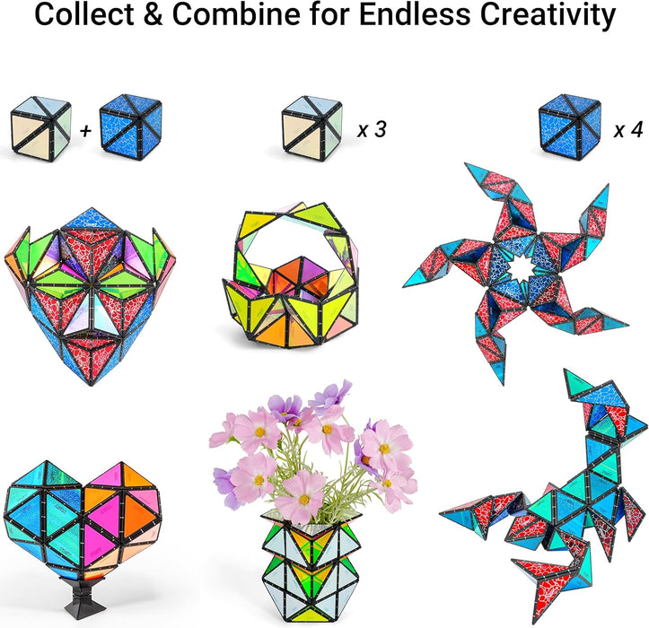 Monsta Magnet Pyramid Stones Set: 14pc Magnetic STEM Puzzle & Fidget Toy with 243 Rare Earth Magnets - Monsta Online