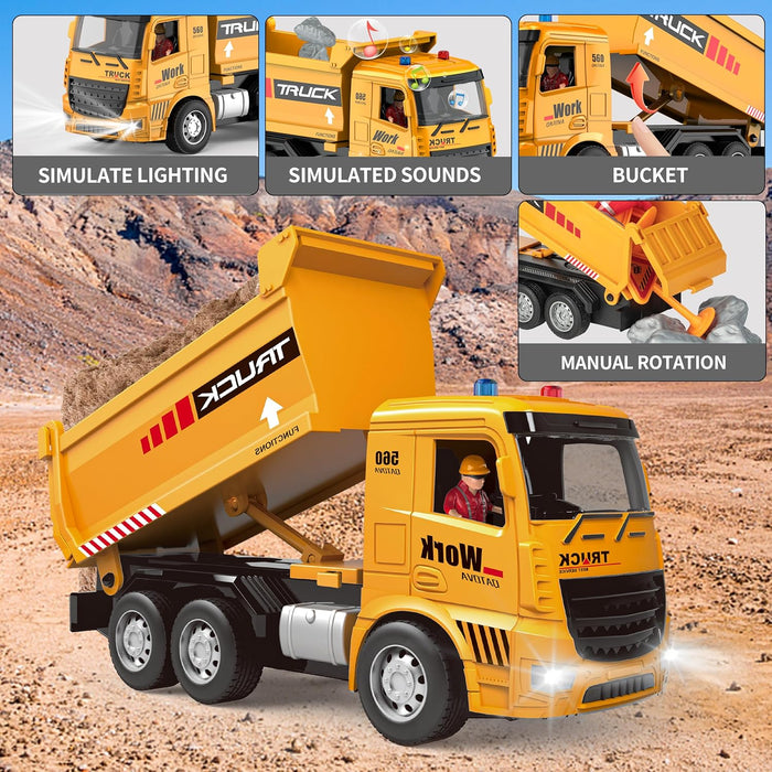 Ultimate 2 - in - 1 RC Construction Set - Excavator & Dump Truck - 1:20 Scale Remote Control Toy with Lights, Sounds & Dual Batteries - Monsta Online