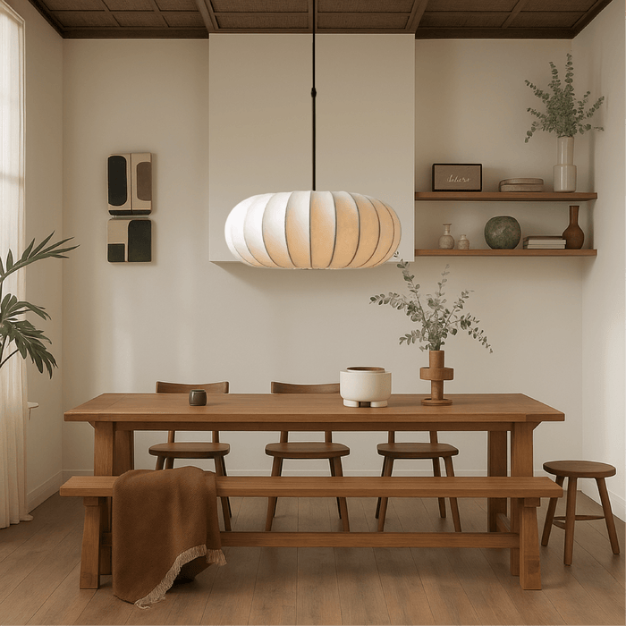 Verona Silk Pendant Light – Luxury Handcrafted Hanging Lamp - Monsta Online