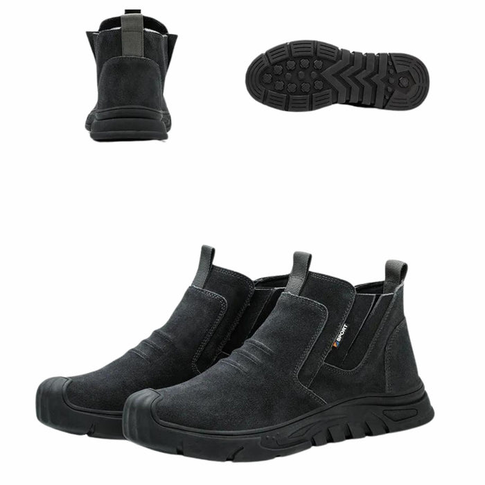 Edwin Steel Toe Work Boots – Men's Durable Leather Safety Boots - Monsta Online