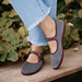 Emma Mary Jane Ballet Flats – Women's Round Toe Buckle Strap Suede Flat Shoes - Monsta Online