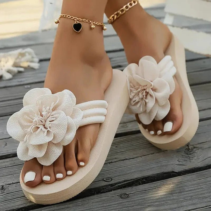 Amara Floral Slide Sandals for Women – Cushioned Mid - Heel Slip - On for Everyday Comfort & Style - Monsta Online