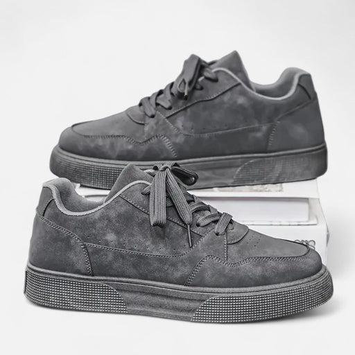 Men's Lace - Up Sneakers – Cushioned PU Leather Shoes for Smart Casual Everyday Wear - Monsta Online