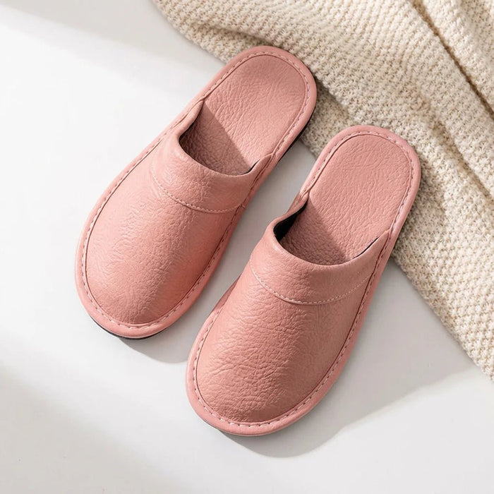 Women's Comfortable Leather House Shoes – Lightweight & Stylish Slippers - Monsta Online