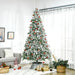 9FT Flocked Artificial Christmas Tree — 1890 Snow Tips, Unlit, Auto - Open, Full Shape, Steel Base - Monsta Online