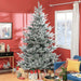 9FT Snow Flocked Artificial Christmas Tree — 1939 Tips, Unlit, Auto - Open Hinged, Nordic Pine, Steel Base - Monsta Online