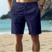 Men's Luxury Linen Summer Shorts – Drawstring Waist, Breathable Relaxed Fit - Monsta Online