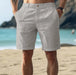 Men's Luxury Linen Summer Shorts – Drawstring Waist, Breathable Relaxed Fit - Monsta Online