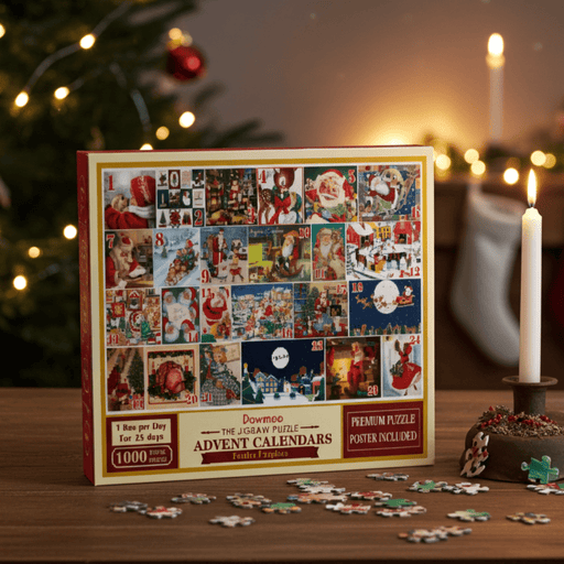 Christmas Countdown Puzzle Advent Calendar with 25 Daily Surprise Pieces - Monsta Online